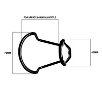 72-010-0 MODULAR SOLUTIONS ALUMINUM BOTTLE CAGE HOLDS WATER BOTTLE